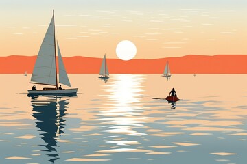 Summer sailing regattas - Generative AI