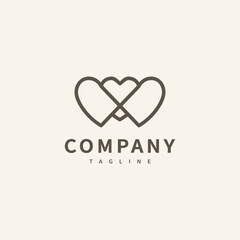 love heart infinity icon logo design illustration 3
