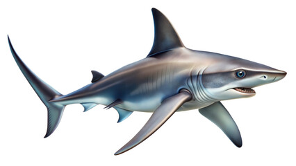 Fototapeta premium Hammerhead Shark Image Isolated on White Background 