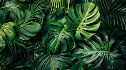 Botanical leaves painting Style