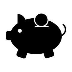 Piggy bank icon. vector flat simple trendy style illustration for web and app on white background..eps
