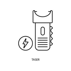 taser concept line icon. Simple element illustration. taser concept outline symbol design.