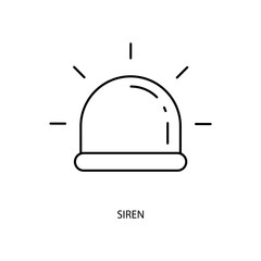 siren concept line icon. Simple element illustration. siren concept outline symbol design.