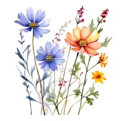 bouquet of Simple flowers Clip Art Design