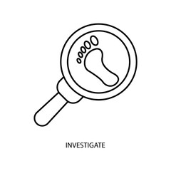 investigate concept line icon. Simple element illustration. investigate concept outline symbol design.