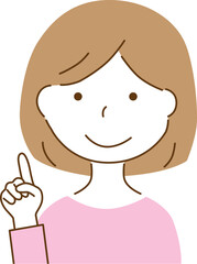 ワンポイントアドバイスをする女性
