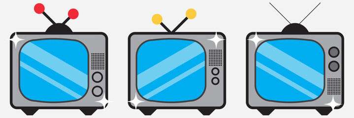 Tv icon vector. television icon vector. illustration of television, vector art. EPS 10.