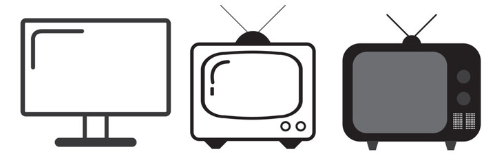 Tv icon vector for web and mobile app. television sign and symbol. Tv icons set. television sign and symbol. 7891