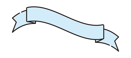 リボン　水色