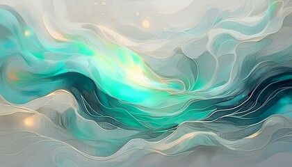Fototapeta premium Energetic, freeform strokes with texture and depth, set against a light gray canvas.