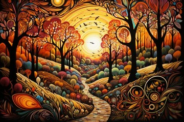 Autumn forests - Generative AI