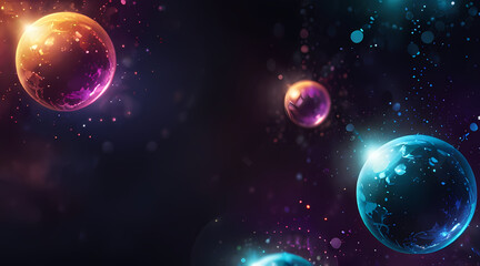Dreamy abstract background with glowing orbs theme