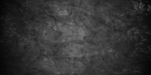 Naklejka premium Abstract Dark Black background texture, old vintage charcoal black backdrop paper with watercolor. Abstract background with black wall surface, black stucco texture. Black gray satin dark texture.