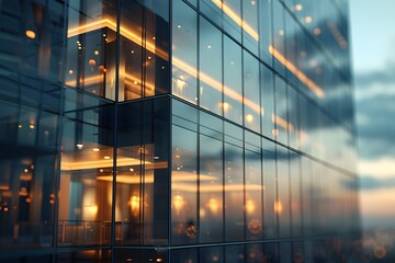 Sleek and Gleaming Corporate Headquarters Exuding Opportunity and Enterprise in a Dynamic City Landscape