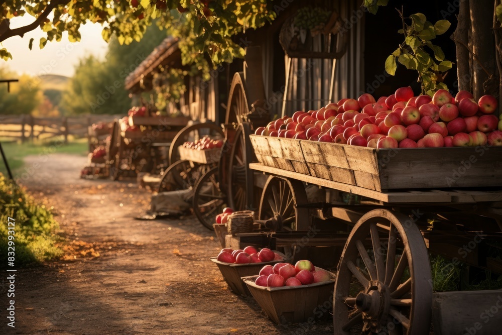 Sticker Apple orchards - Generative AI