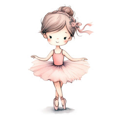 Ballerina beautiful delicate digital painting illustration12