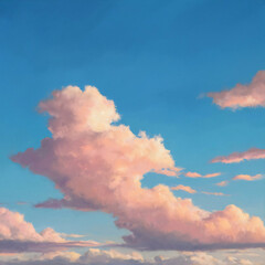 A sky filled with clouds during sunset, a spectacle of breathtaking pastel color