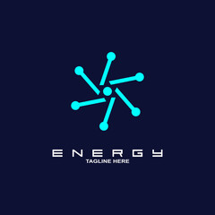Modern energy logo and business card design. solution, positive, modern, energy, icon.