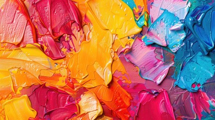 Colorful decorative texture painting showcasing vibrant paint pattern background
