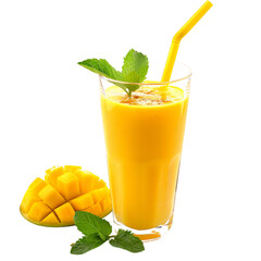 Fototapeta premium Detail Oriented Mango Juice and Slices Premium Stock Photos