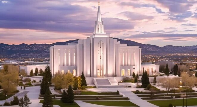 The Church of Jesus Christ of Latter-day Saints Temple in Salt Lake City, USA.
