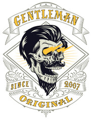 Gentleman Vintage Skull 
