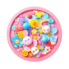 Naklejka premium Colourful badges for children 