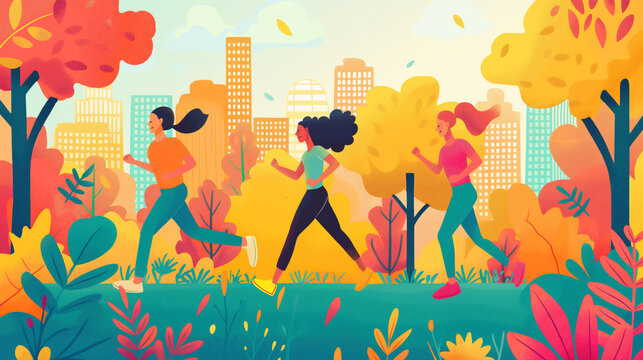 World Health Day: Promote healthy living exercise and health activities to raise awareness about health problems around the world. - Powered by Adobe