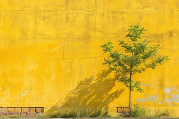 Clear Yellow wall - generative ai