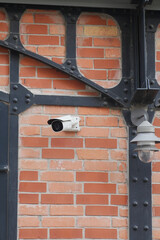 CCTV security camera operating outdoor 