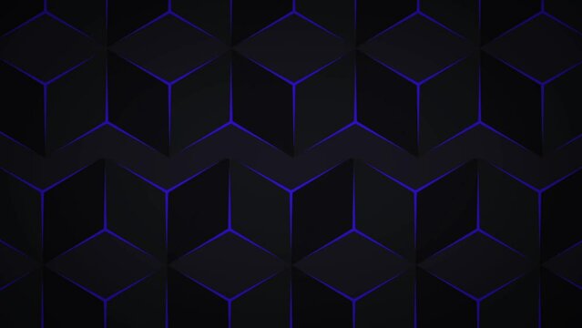 Triangle polygon technology background pattern stock footage. Isometric gradient glowing simple grid for computer blockchain data analysis backdrop. Geometric triangle shapes mosaic-like bg.
