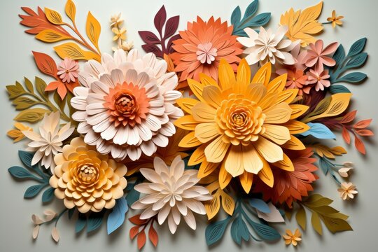 Autumn flowers - Generative AI