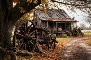 Obraz premium Rustic scenes - Generative AI