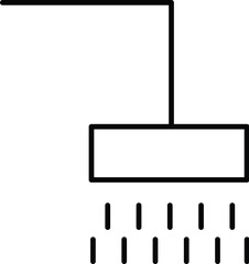 Shower Vector Sign. Suitable for books, stores, shops. Editable stroke in minimalistic outline style. Symbol for design