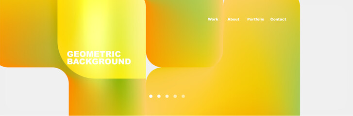 Obraz premium Square internet web page design template. Vector Illustration For Wallpaper, Banner, Background, Card, Book Illustration, landing page