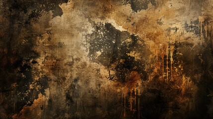 Fototapeta premium Dark and Brown Grunge Texture with Eerie Elements