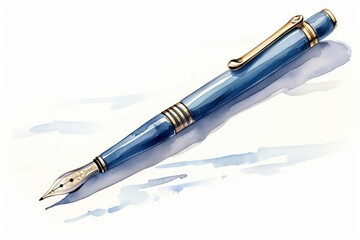A watercolor of a pen