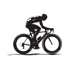 Cycling Silhouette Images . Bicycle silhouette isolated on white