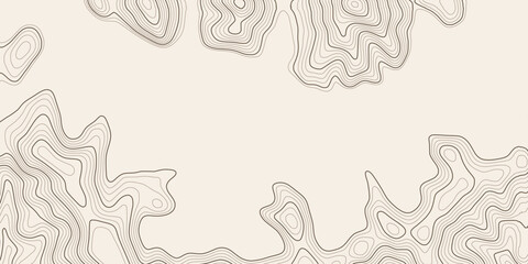 Geographical map, contour map, abstract frame, vector design	