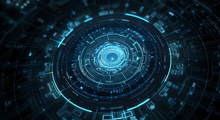 Obraz premium a computer - generated image featuring a circular object with a isolated background, surrounded by a red circle, a green circle, and a blue circle