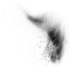 Black dirt or powder texture isolated.