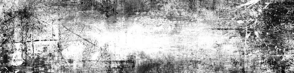 Fototapeta premium A grunge frame with black dirt, scratches and cracks isolated. 