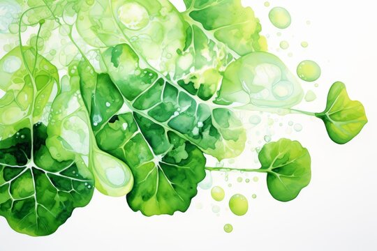 A watercolor of chlorophyll