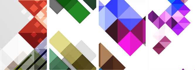 Square abstract poster set. Vector Illustration For Wallpaper, Banner, Background, Card, Book Illustration, landing page