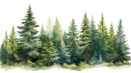 Obraz premium A watercolor of Picea leaves