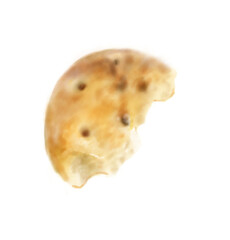 食べかけのフォカッチャのイラスト