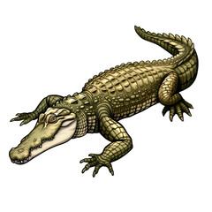 illustration art of crocodile