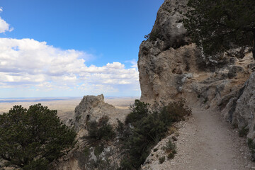 View from Guadalupe Peak Trail at Guadalupe Mountains National Park, Texas