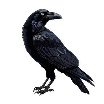 illustration art of crow