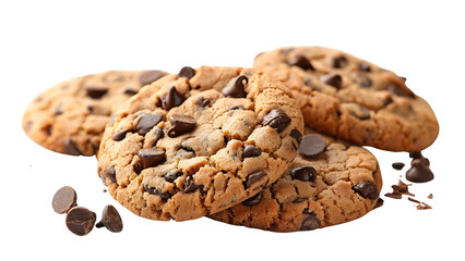 Biscuit isolated on a transparent background, PNG, Ai